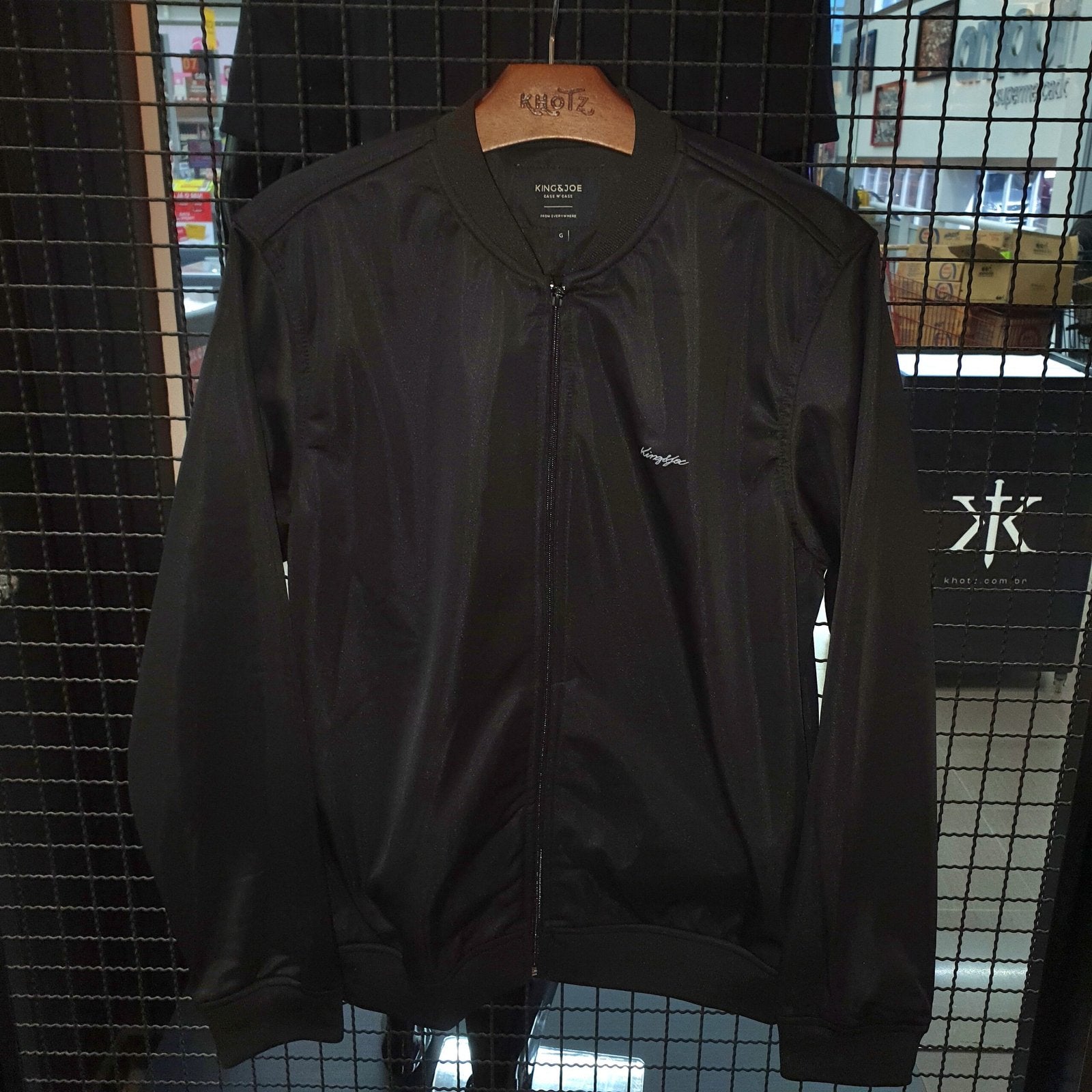 Jaqueta Bomber King&Joe Masculina Clássica Preta