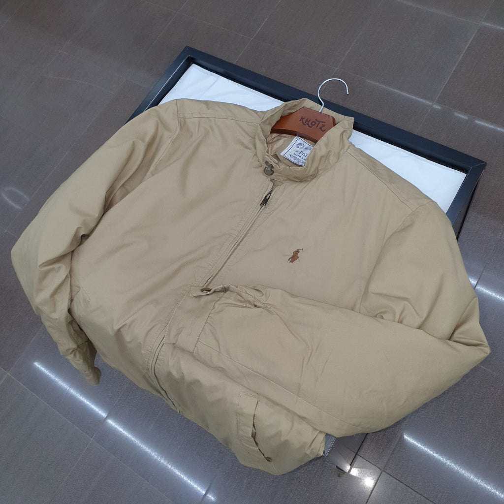 Jaqueta Sarja Sport Ralph Lauren Masculina Bege com Pony Chocolate