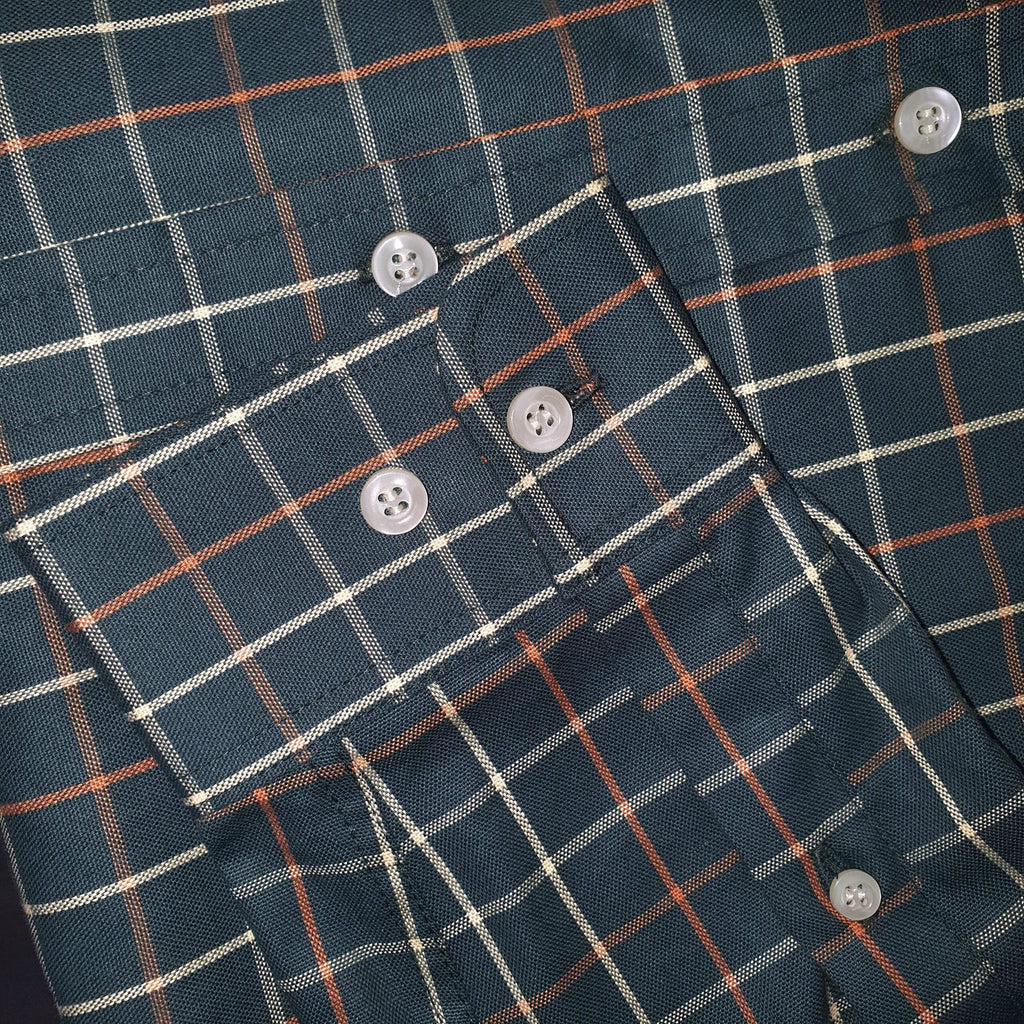 Camisa Ralph Lauren Masculina Oxford Xadrez Invernal Verde Pony Abóbora