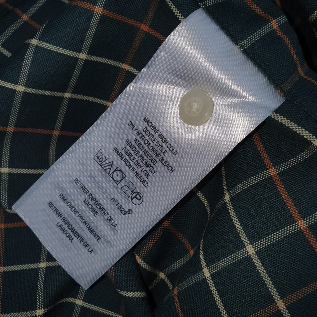 Camisa Ralph Lauren Masculina Oxford Xadrez Invernal Verde Pony Abóbora