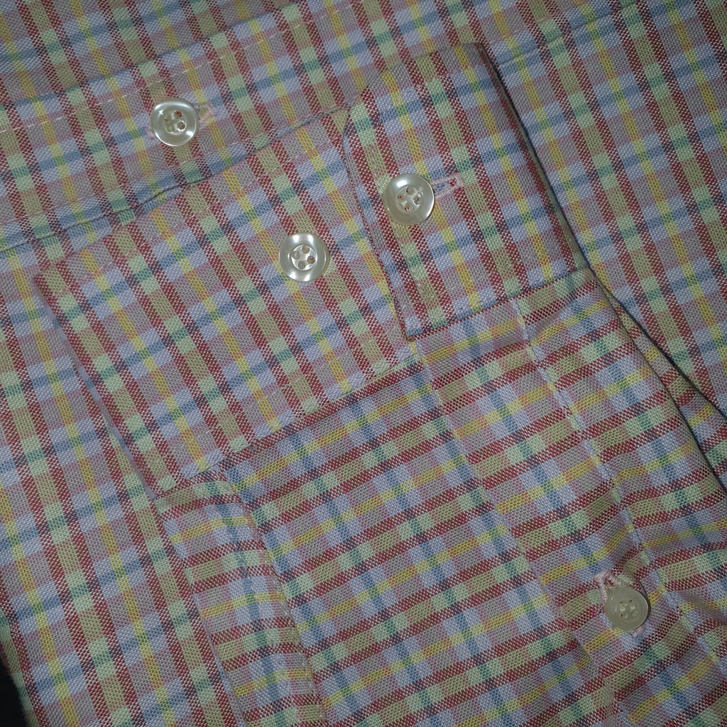 Camisa Ralph Lauren Masculina Oxford Xadrez Invernal Creme Pony Amarelo