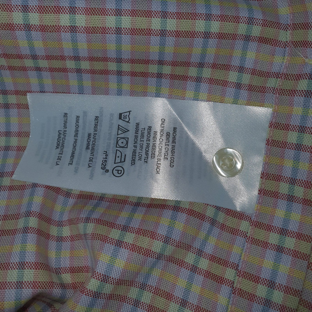 Camisa Ralph Lauren Masculina Oxford Xadrez Invernal Creme Pony Amarelo