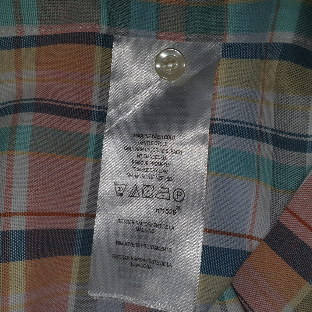 Camisa Ralph Lauren Masculina Manga Curta Xadrez Aquarela Americano Pony Azul Celeste