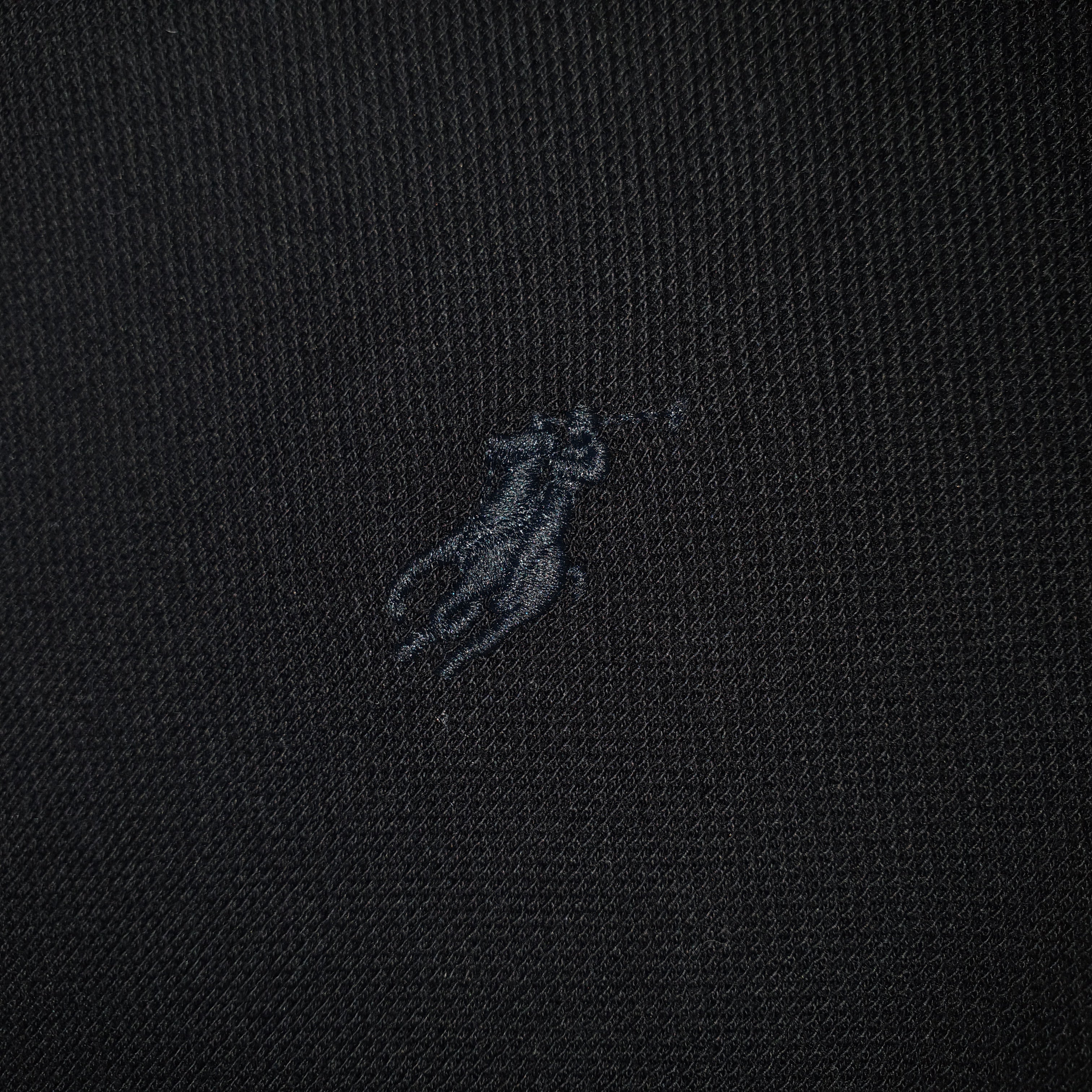 Polo Ralph Lauren Masculina Preta Colarinho Italiano Monocromática