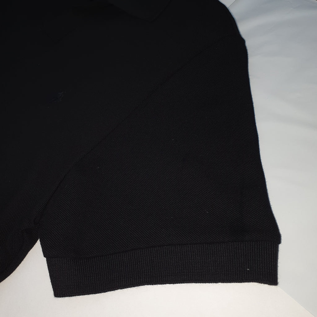 Polo Ralph Lauren Masculina Preta Colarinho Italiano Monocromática