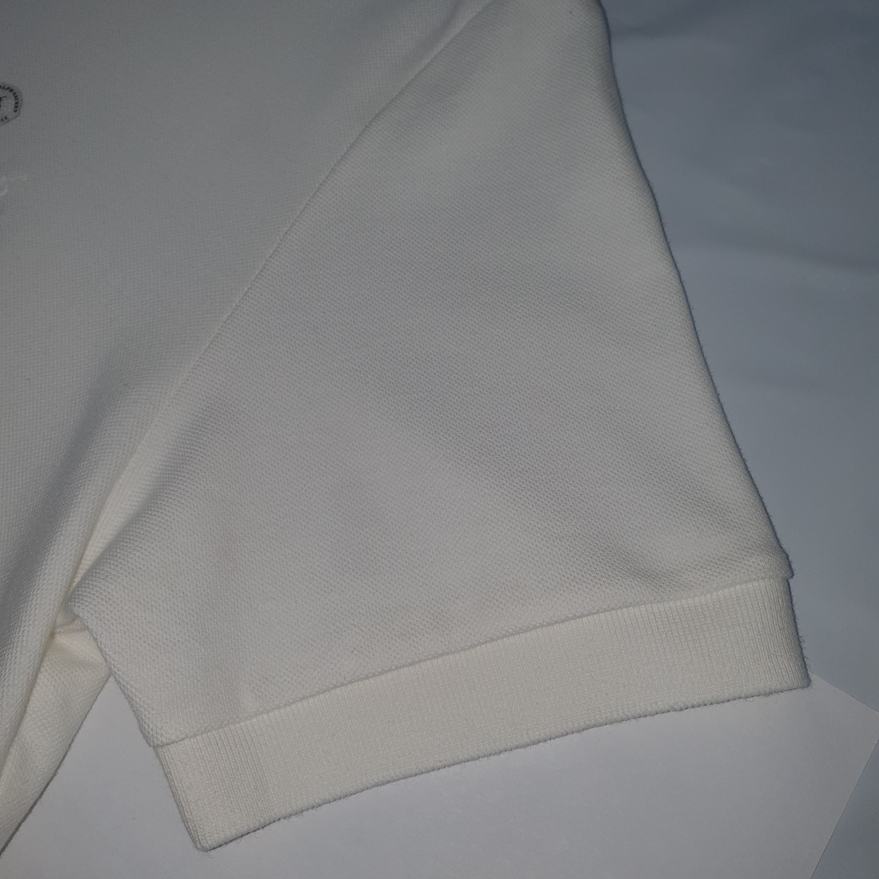 Polo Ralph Lauren Masculina Branca Colarinho Italiano Monocromática