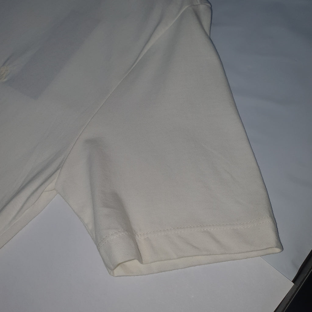Camiseta Básica Masculina Supima Siliconada Ralph Lauren Branca Monocromática