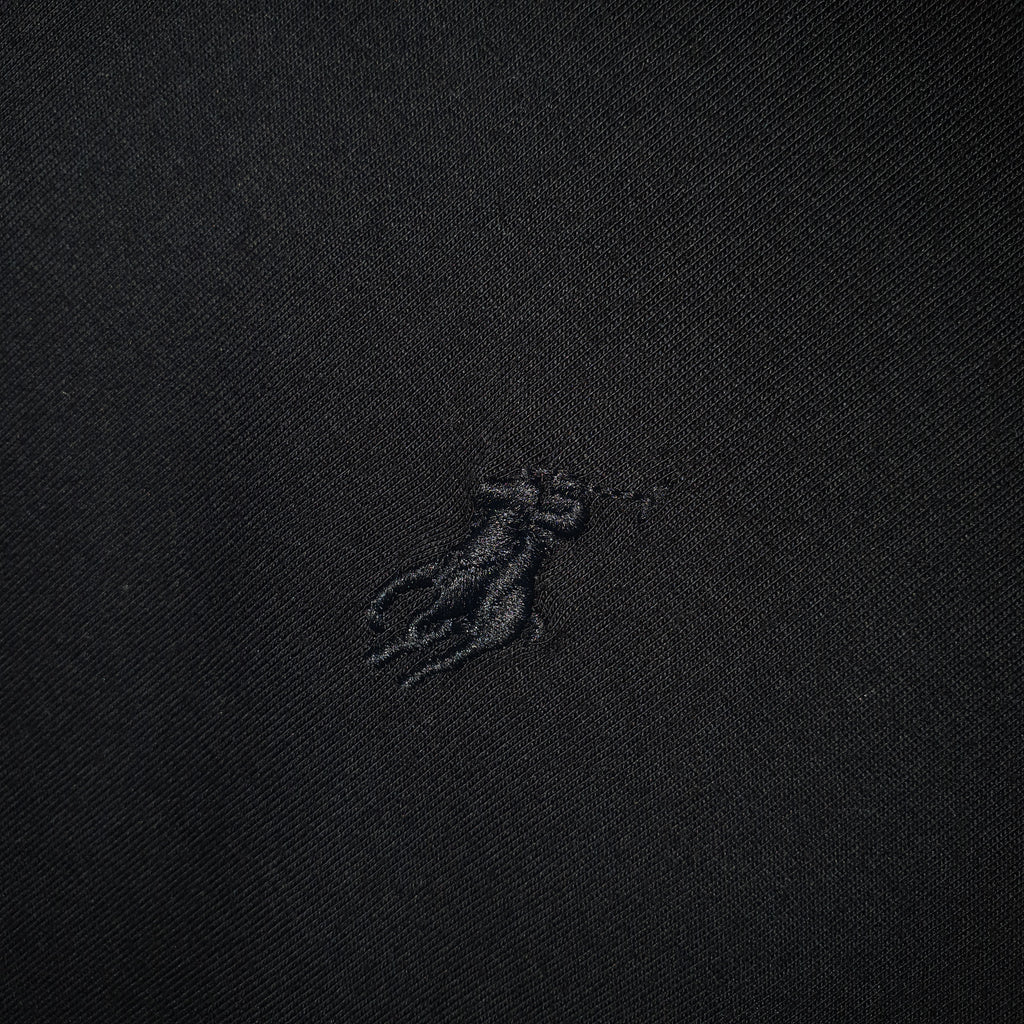 Camiseta Básica Masculina Supima Siliconada Ralph Lauren Preta Monocromática