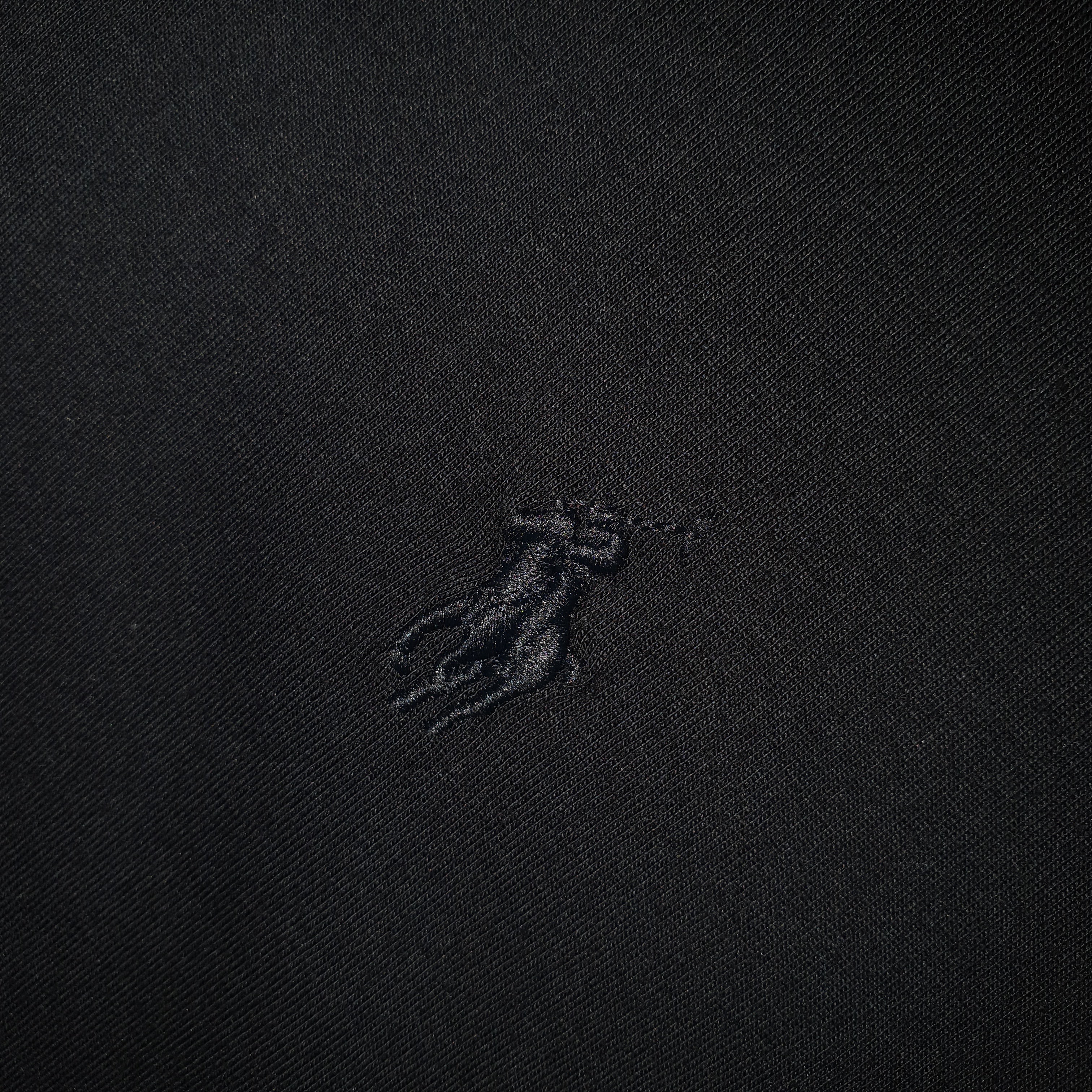 Camiseta Básica Masculina Supima Siliconada Ralph Lauren Preta Monocromática