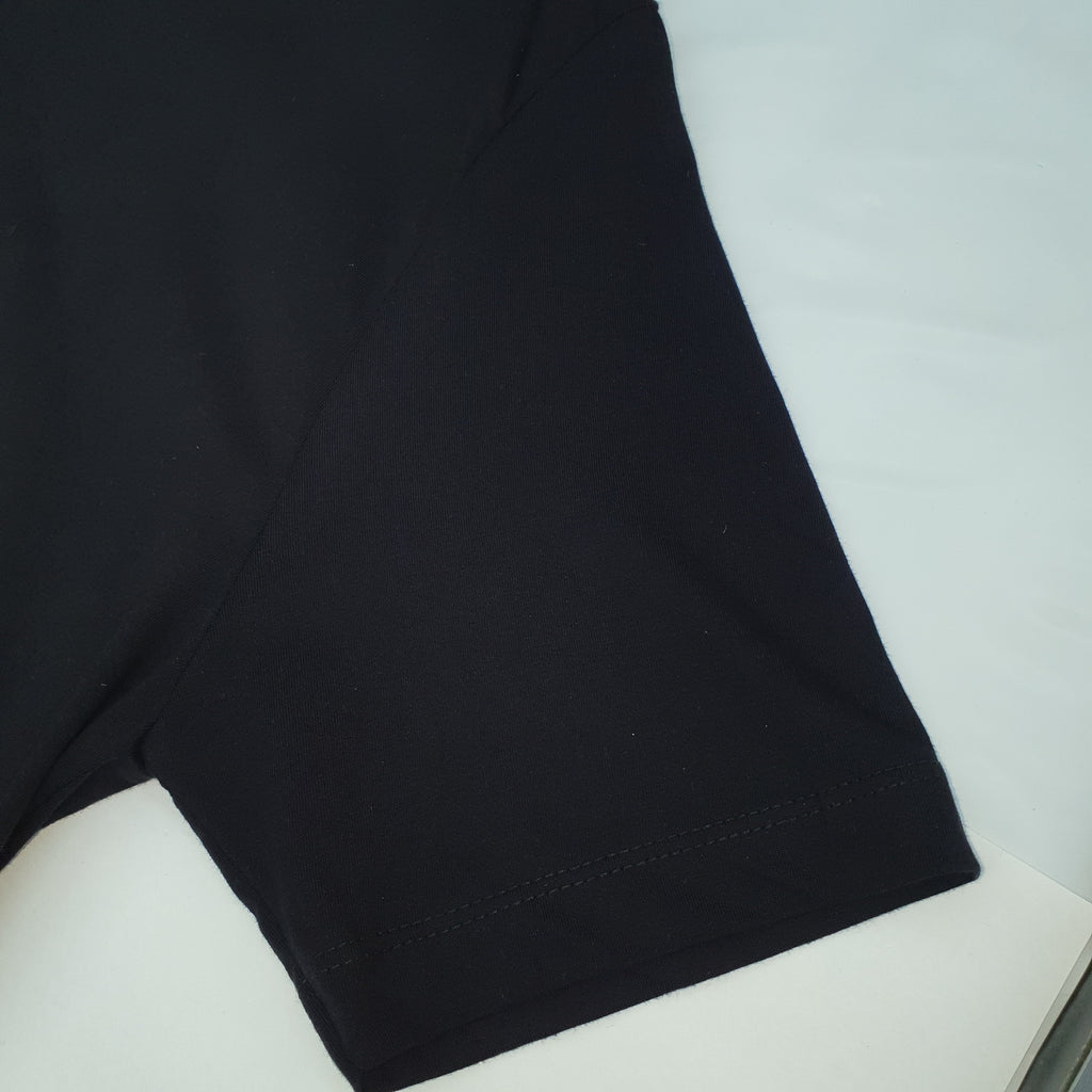 Camiseta Básica Masculina Supima Siliconada Ralph Lauren Preta Monocromática