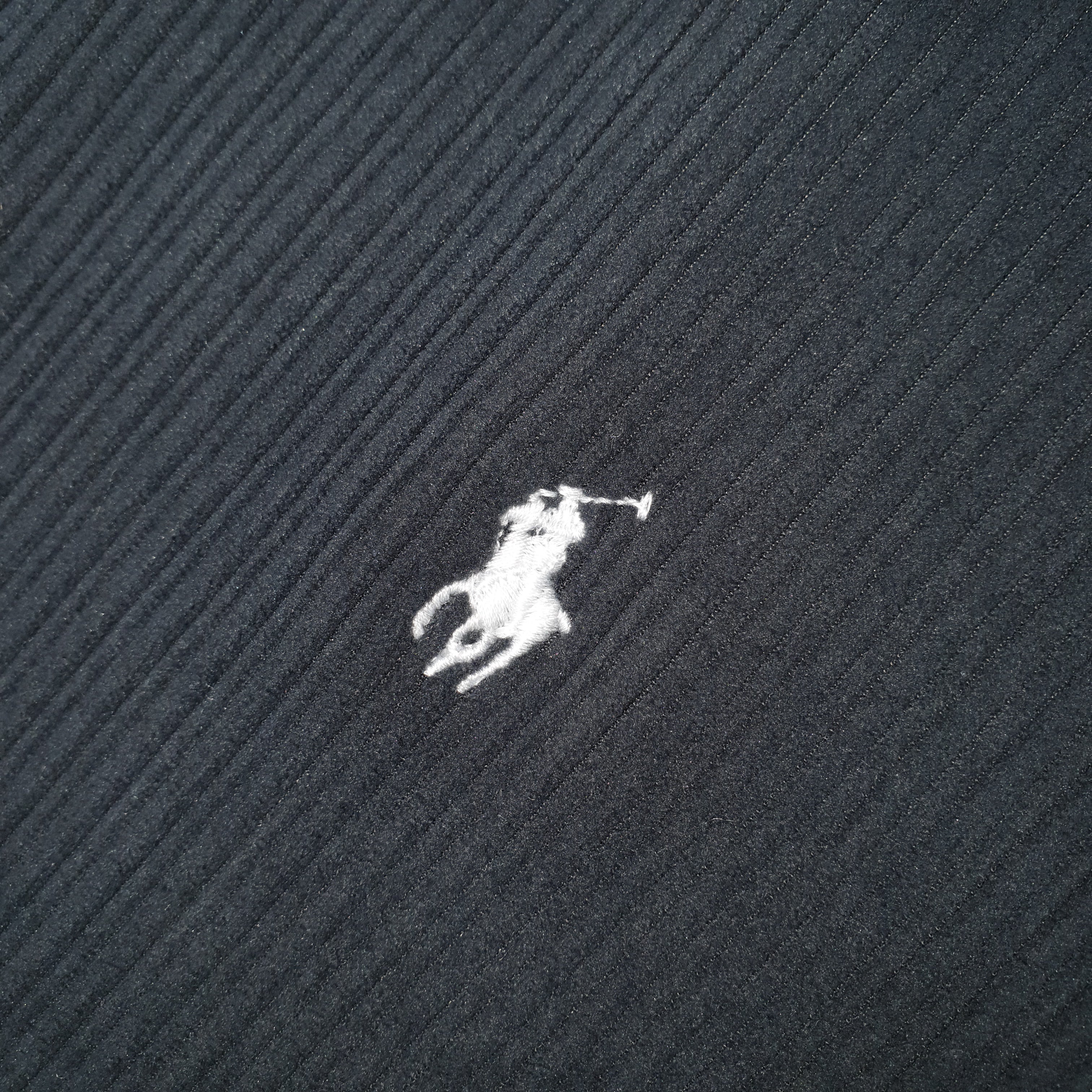Pulôver Ralph Lauren Masculino Com Zipper Forrado Cor Grafite Pony Branco
