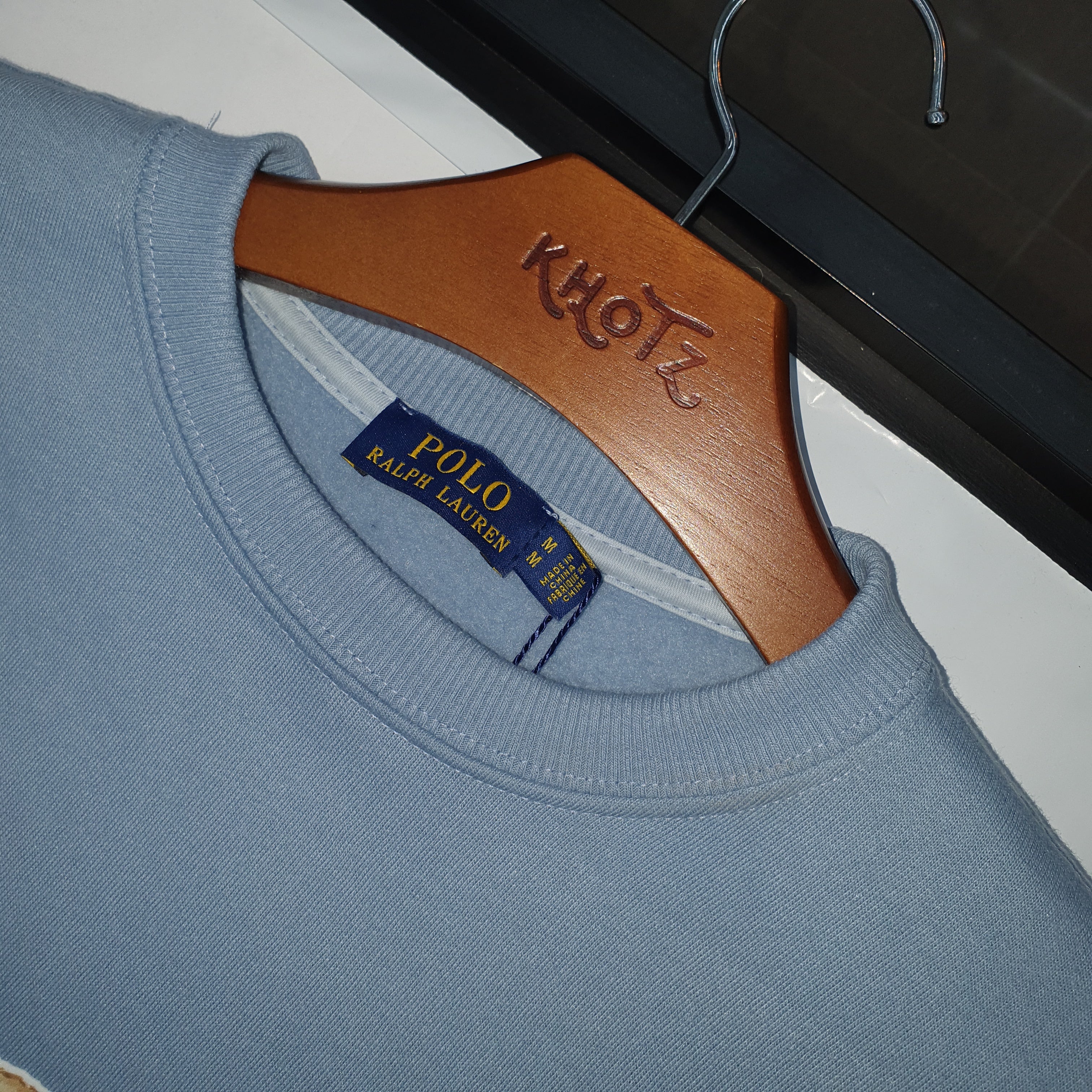 Moletom Ralph Lauren Masculino Azul Bebê Peluciado Urso Americano