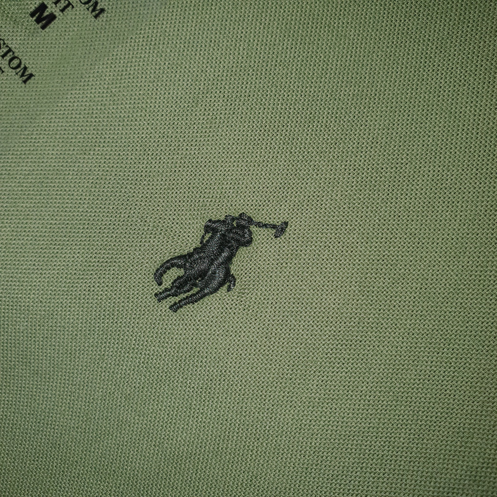 Camisa Ralph Lauren Masculina Oxford Seda Verde Abacate Pony Verde
