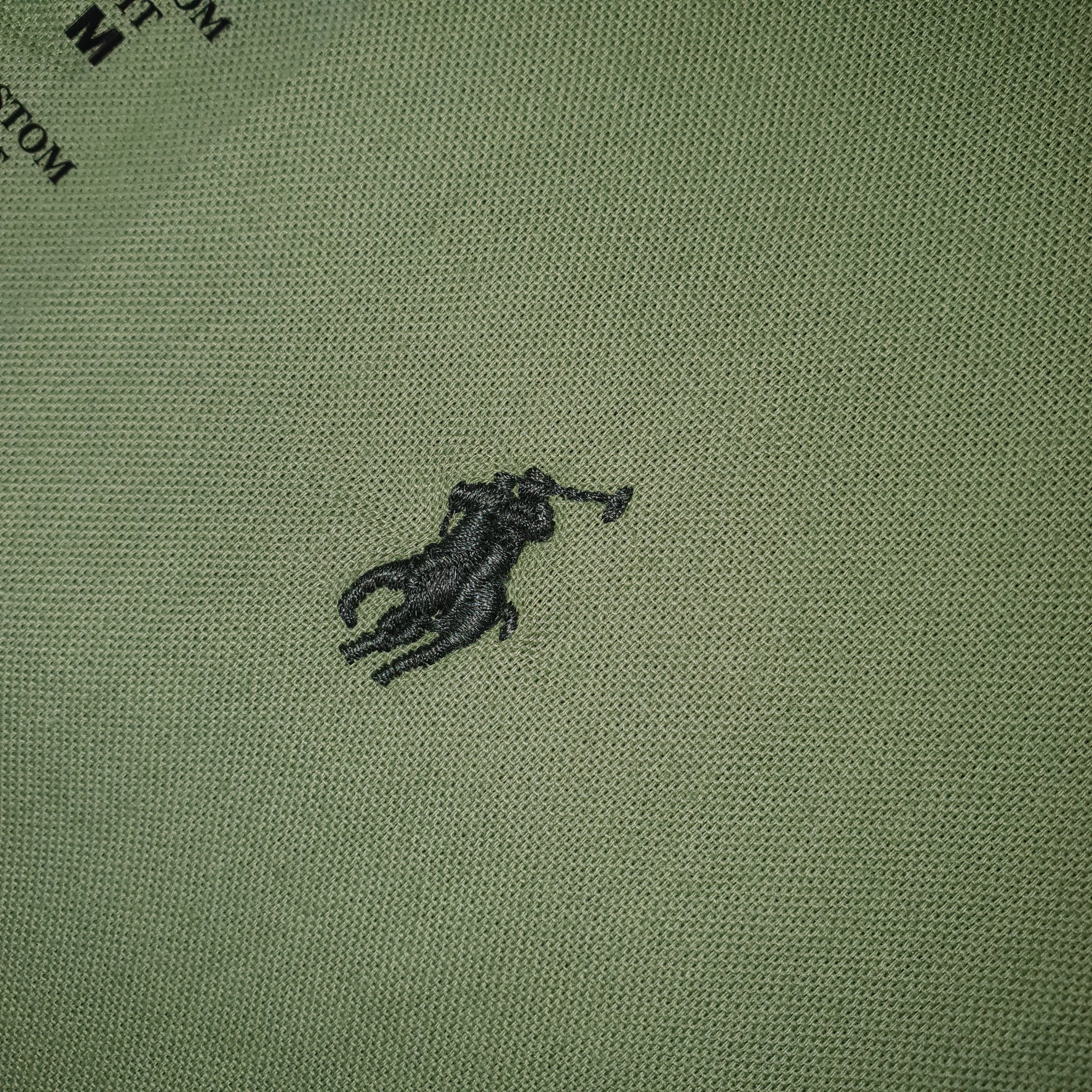 Camisa Ralph Lauren Masculina Oxford Seda Verde Abacate Pony Verde
