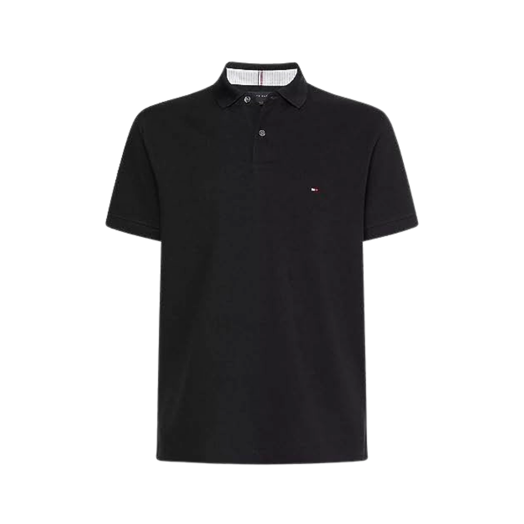 Polo Tommy Hilfiger Masculina Preta 1985 Regular Fit