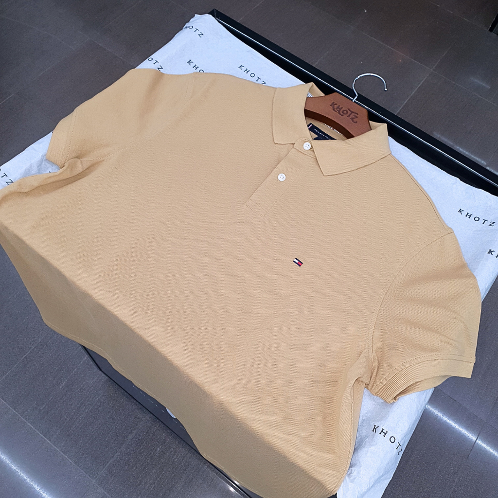 Polo Tommy Hilfiger Masculina Caramelo 1985 Regular Fit