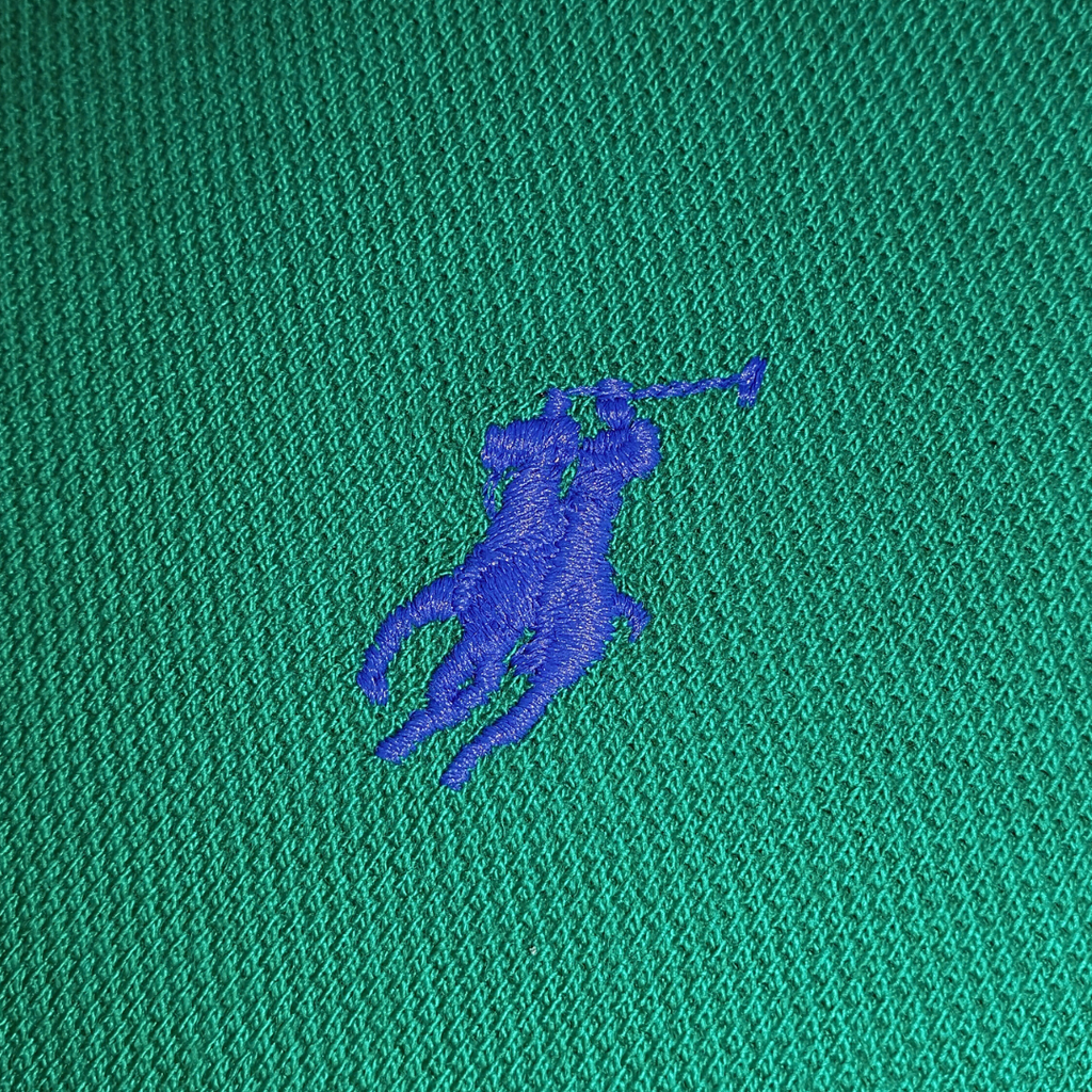 Polo Ralph Lauren Masculina Verde Pony Azul Arroxeado