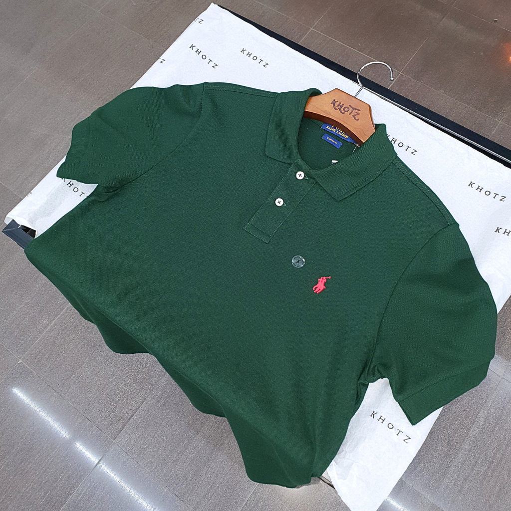 Polo Ralph Lauren Masculina Verde Floresta Pony Vermelho