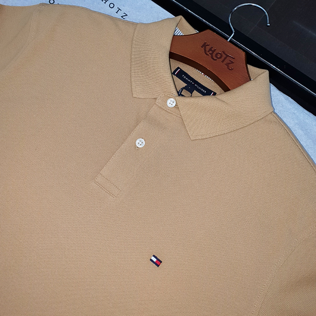 Polo Tommy Hilfiger Masculina Caramelo 1985 Regular Fit