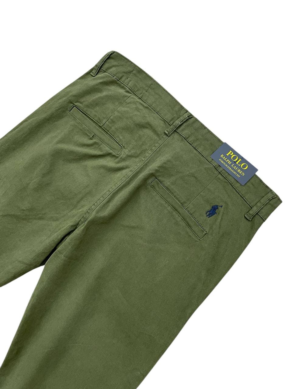 Calça Sarja Ralph Lauren Masculina Clássica Americana – Verde Exército com Pony Preto