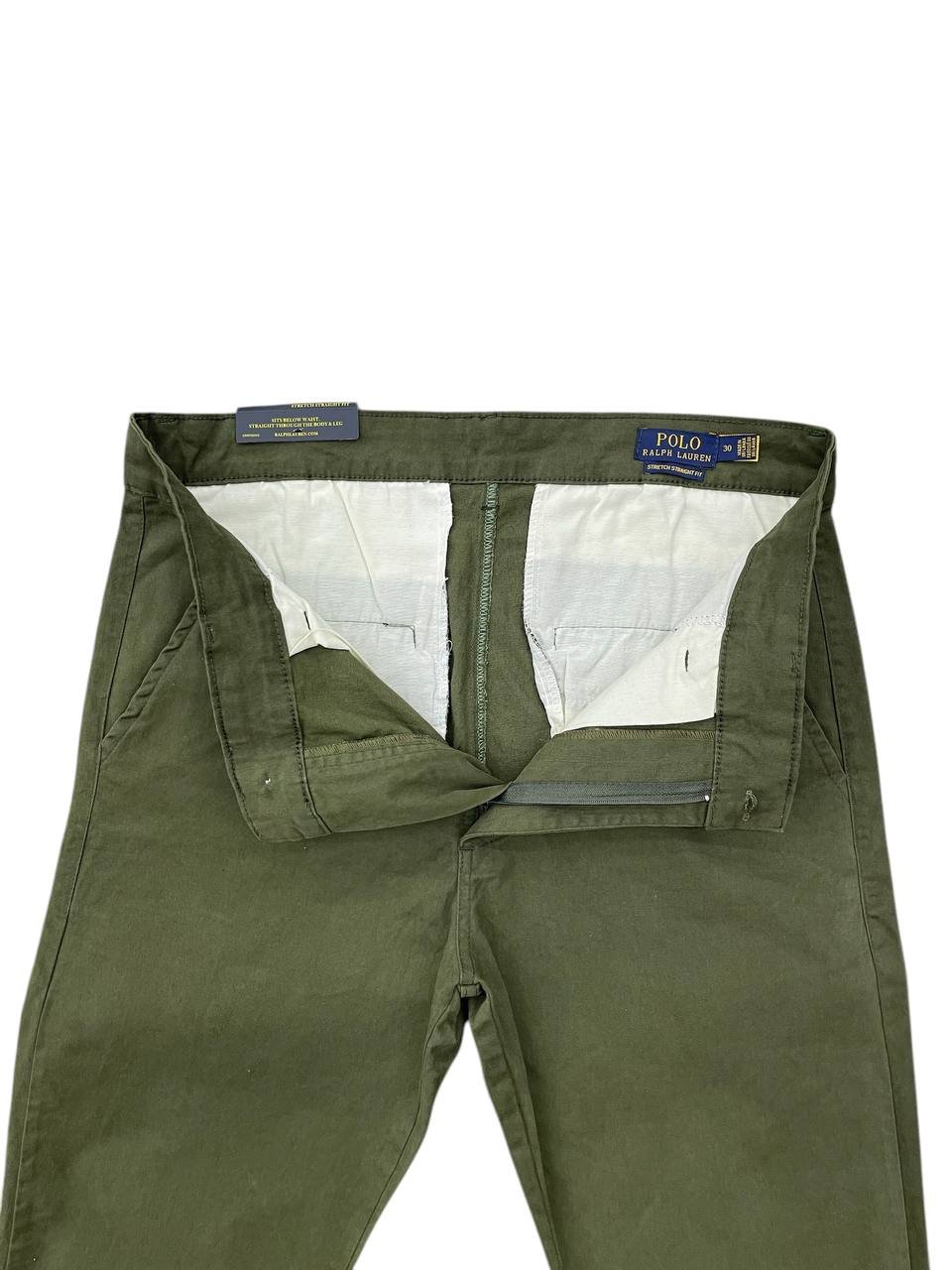 Calça Sarja Ralph Lauren Masculina Clássica Americana – Verde Exército com Pony Preto