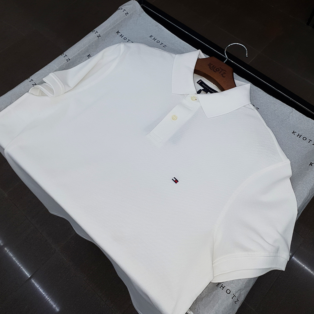 Polo Tommy Hilfiger Masculina Branca 1985 Regular Fit