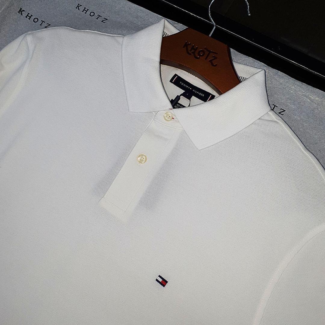 Polo Tommy Hilfiger Masculina Branca 1985 Regular Fit