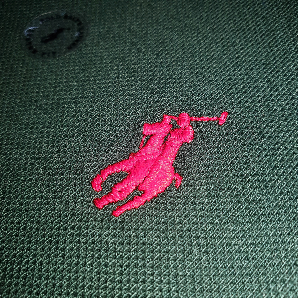 Polo Ralph Lauren Masculina Verde Floresta Pony Vermelho