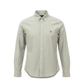 Camisa Ralph Lauren Masculina Oxford Tinturado Café Pony Chocolate