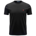 Camiseta Básica Ralph Lauren Masculina Preta Pony Vermelho