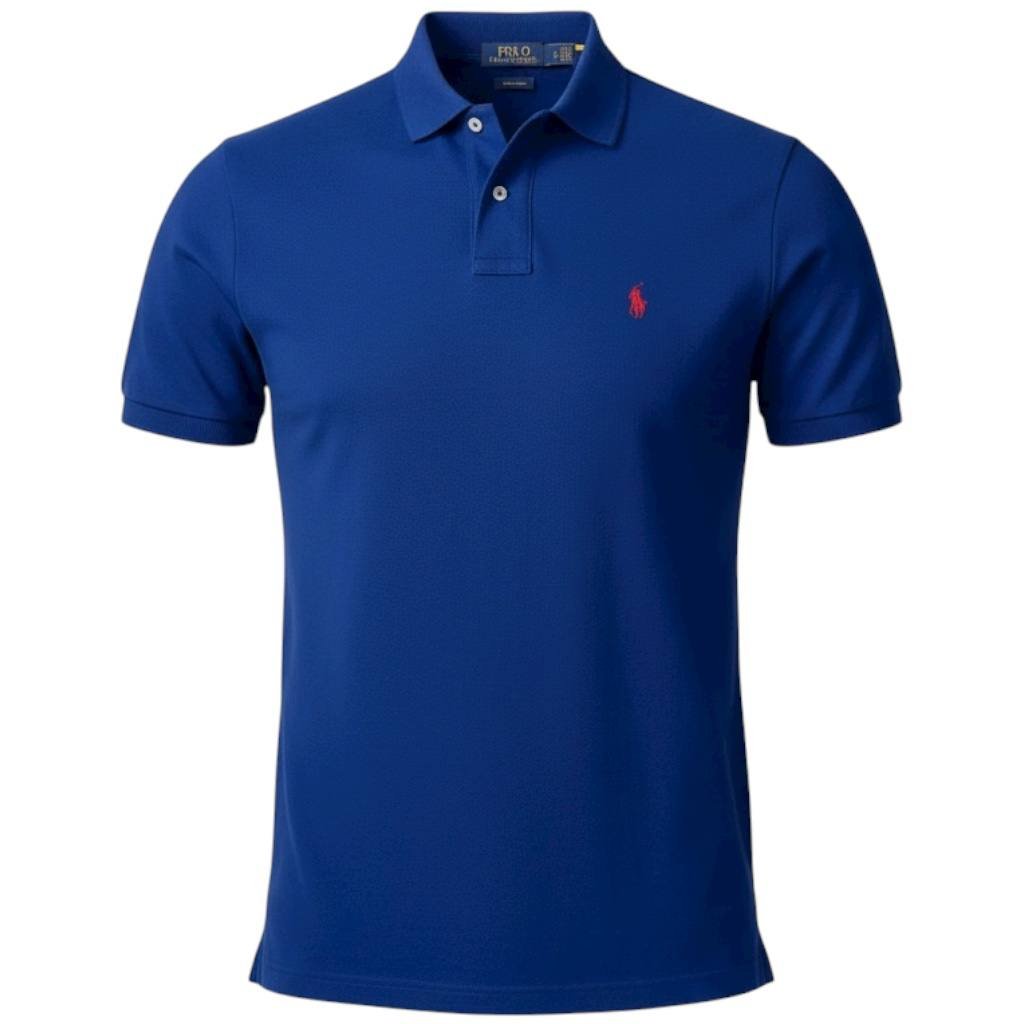 Polo Ralph Lauren Masculina Azul Royal Pony Vermelho