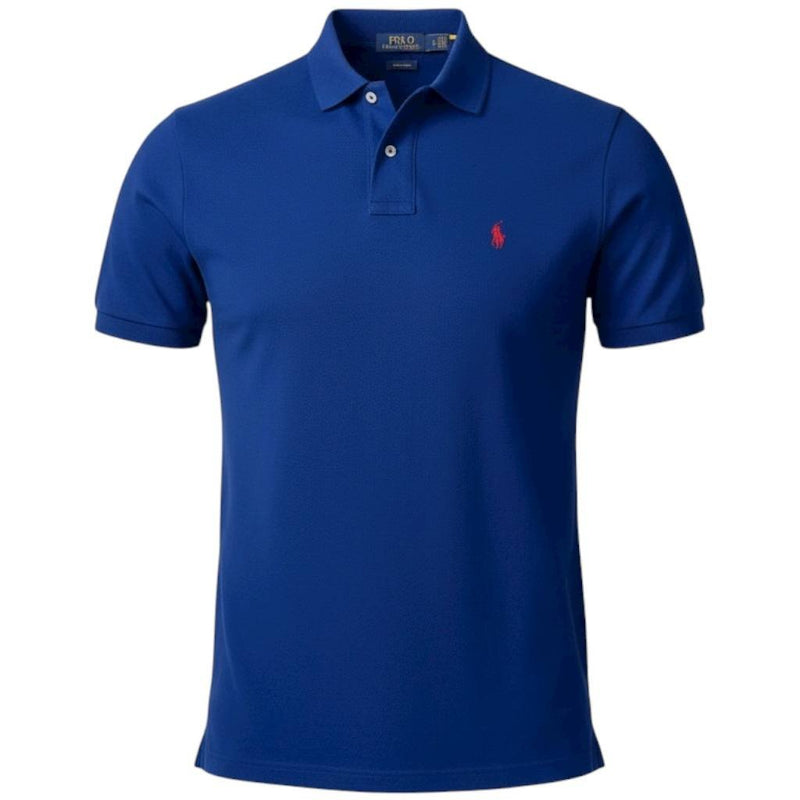 Polo Ralph Lauren Masculina Azul Royal Pony Vermelho
