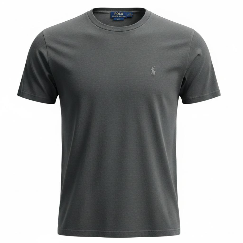 Camiseta Básica Ralph Lauren Masculina Grafite Pony Monocromático