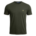 Camiseta Básica Ralph Lauren Masculina Verde Exército Pony Creme