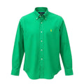 Camisa Ralph Lauren Masculina Oxford Tinturado Verde Esmeralda Pony Limão