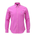 Camisa Ralph Lauren Masculina Oxford Tinturado Rosa Pony Celeste