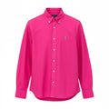 Camisa Ralph Lauren Masculina Oxford Tinturado Rosa Fucsia Pony Celeste