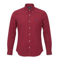 Camisa Ralph Lauren Masculina Micro Xadrez Australiano Bordô Pony Azul
