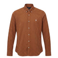 Camisa Ralph Lauren Masculina Micro Xadrez Australiano Caramelo Pony Branco