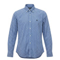 Camisa Ralph Lauren Masculina Micro Xadrez Azul Naval Pony Preto