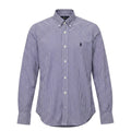 Camisa Ralph Lauren Masculina Micro Xadrez Lilás Pony Preto