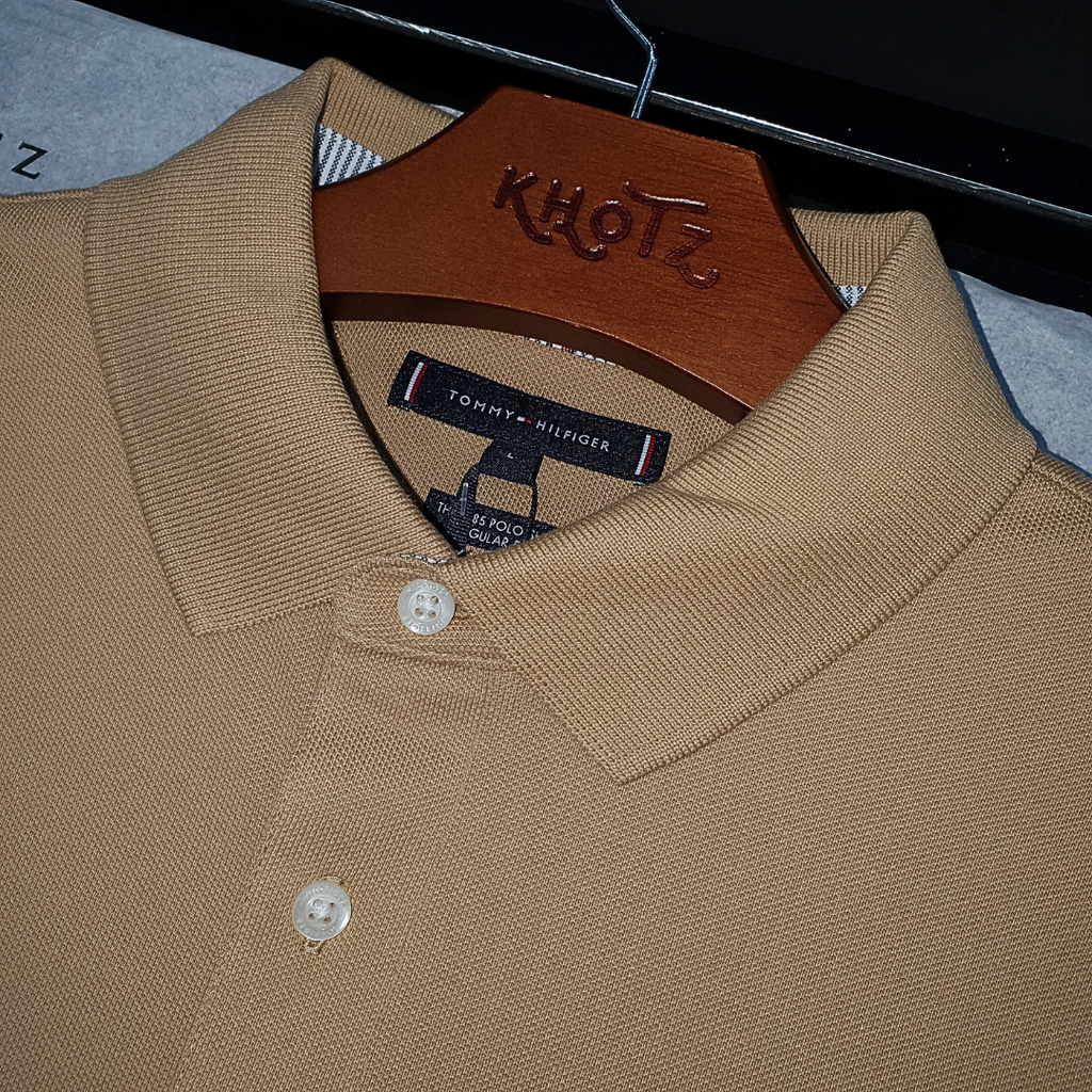 Polo Tommy Hilfiger Masculina Caramelo 1985 Regular Fit