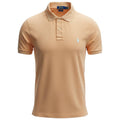 Polo Ralph Lauren Masculina Abóbora Pony Branco Gola Diferenciada