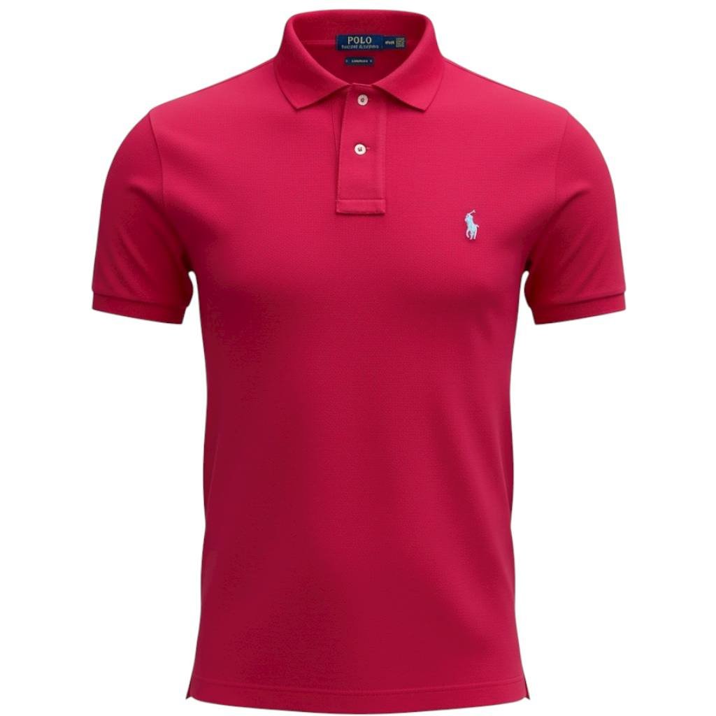 Polo Ralph Lauren Masculina Rosa Marcante Pony Gelo