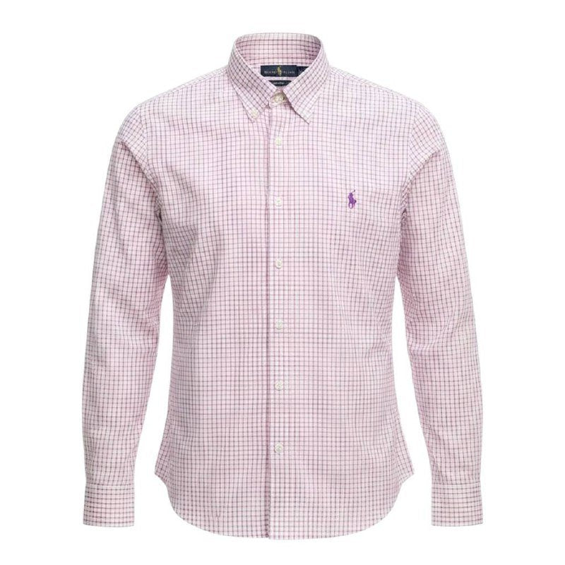 Camisa Ralph Lauren Masculina Xadrez Europeu Pony Uva