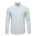 Camisa Ralph Lauren Masculina Xadrez Europeu Pony Azul Celeste