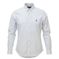 Camisa Ralph Lauren Masculina Xadrez Minimalista Executivo Pony Azul