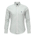 Camisa Ralph Lauren Masculina Xadrez Rosado com Listras Pony Azul