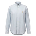 Camisa Ralph Lauren Masculina Branca Listras Executiva e Pony Dourado