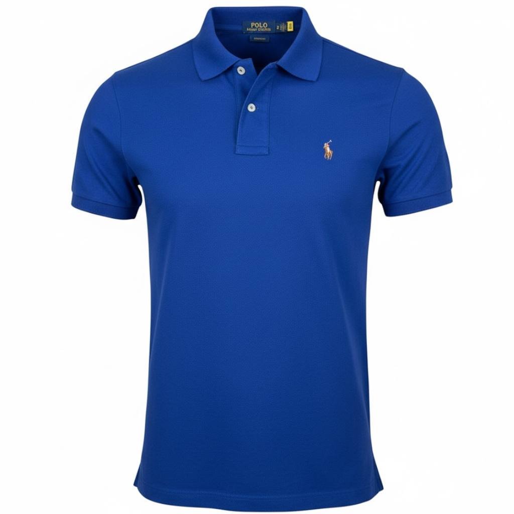 Polo Ralph Lauren Masculina Azul Royal Pony Colorido